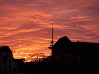 Morning sky over Bremen.