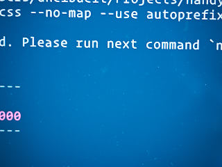 A section of a command line window.