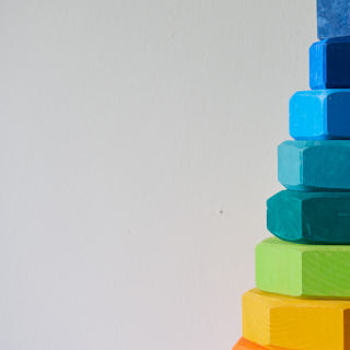 Colorful building bricks.